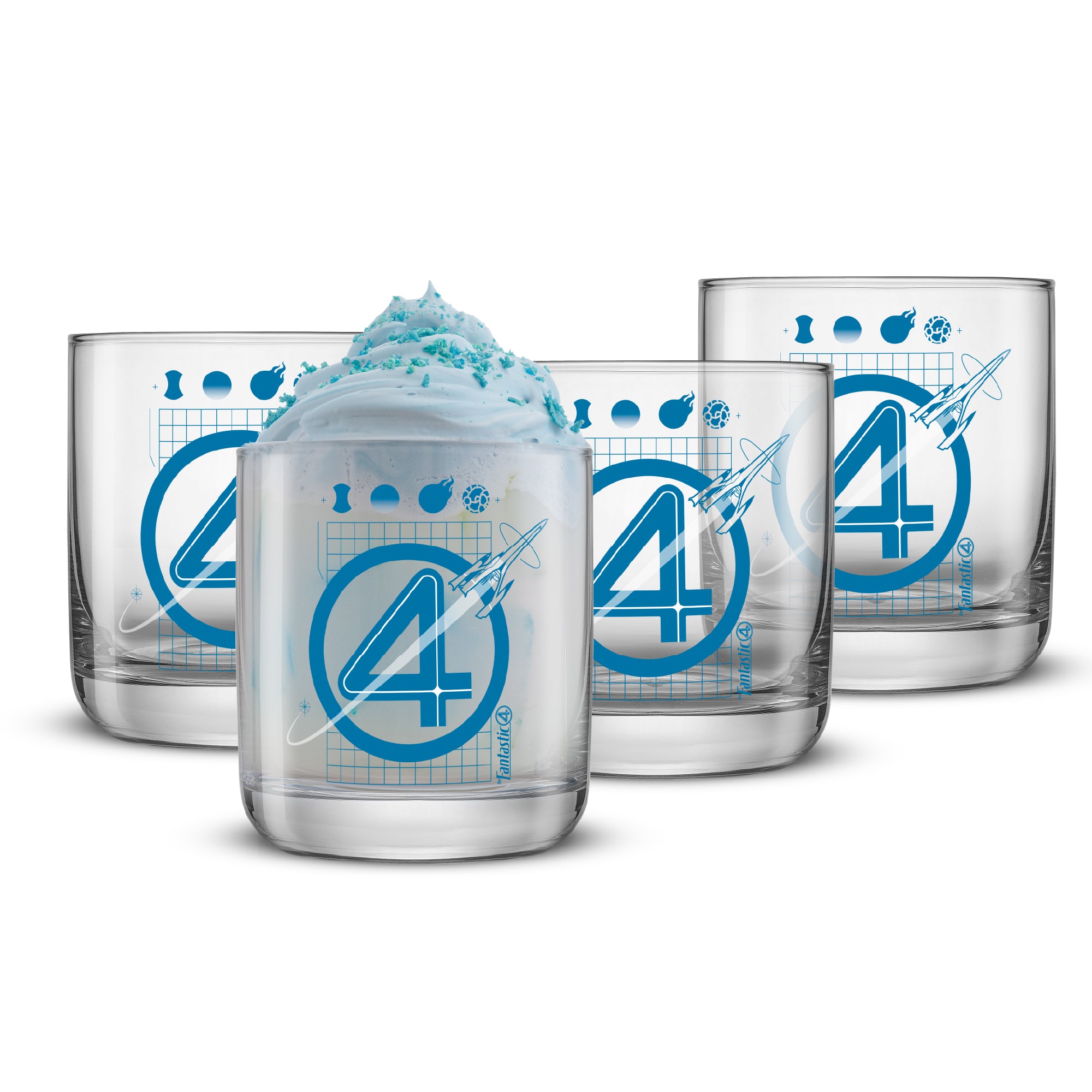 Fantastic Four Blueprint Short Glasses