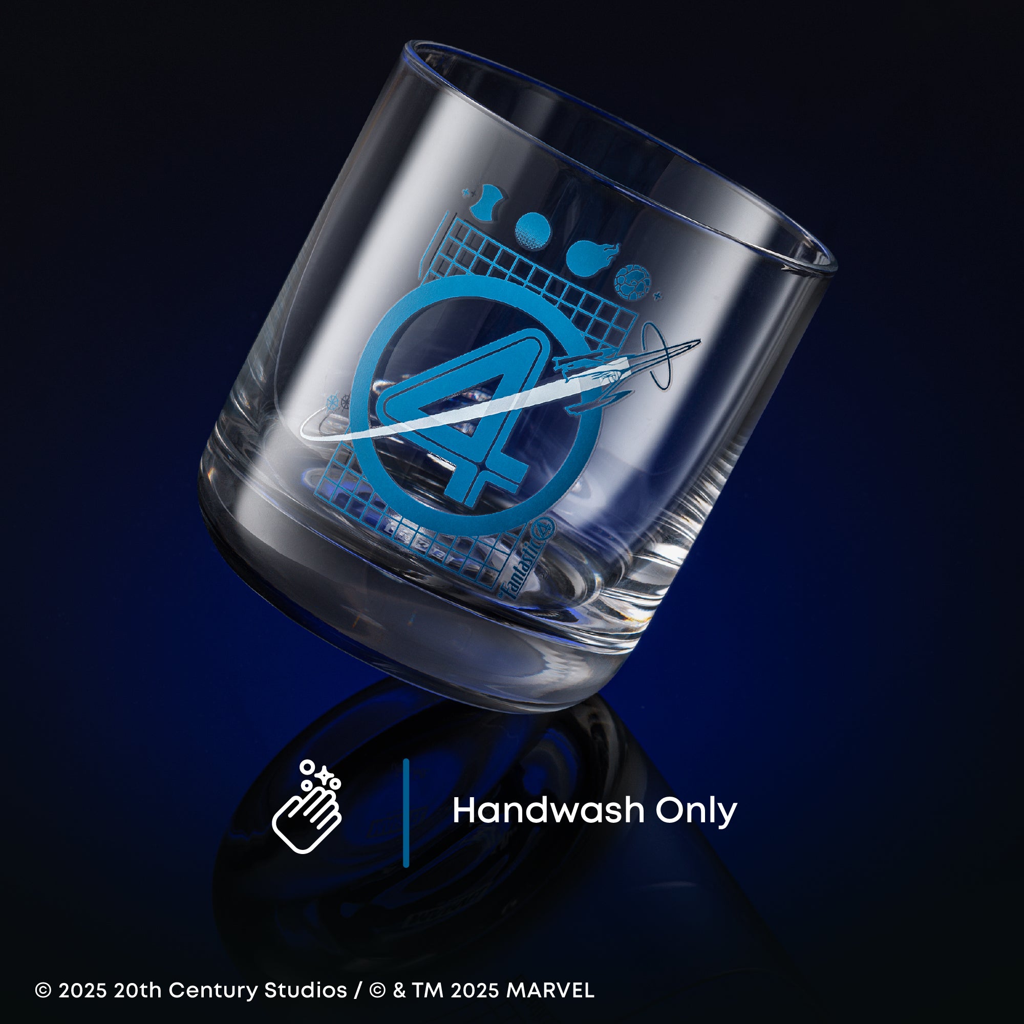 Fantastic Four Blueprint Short Glasses