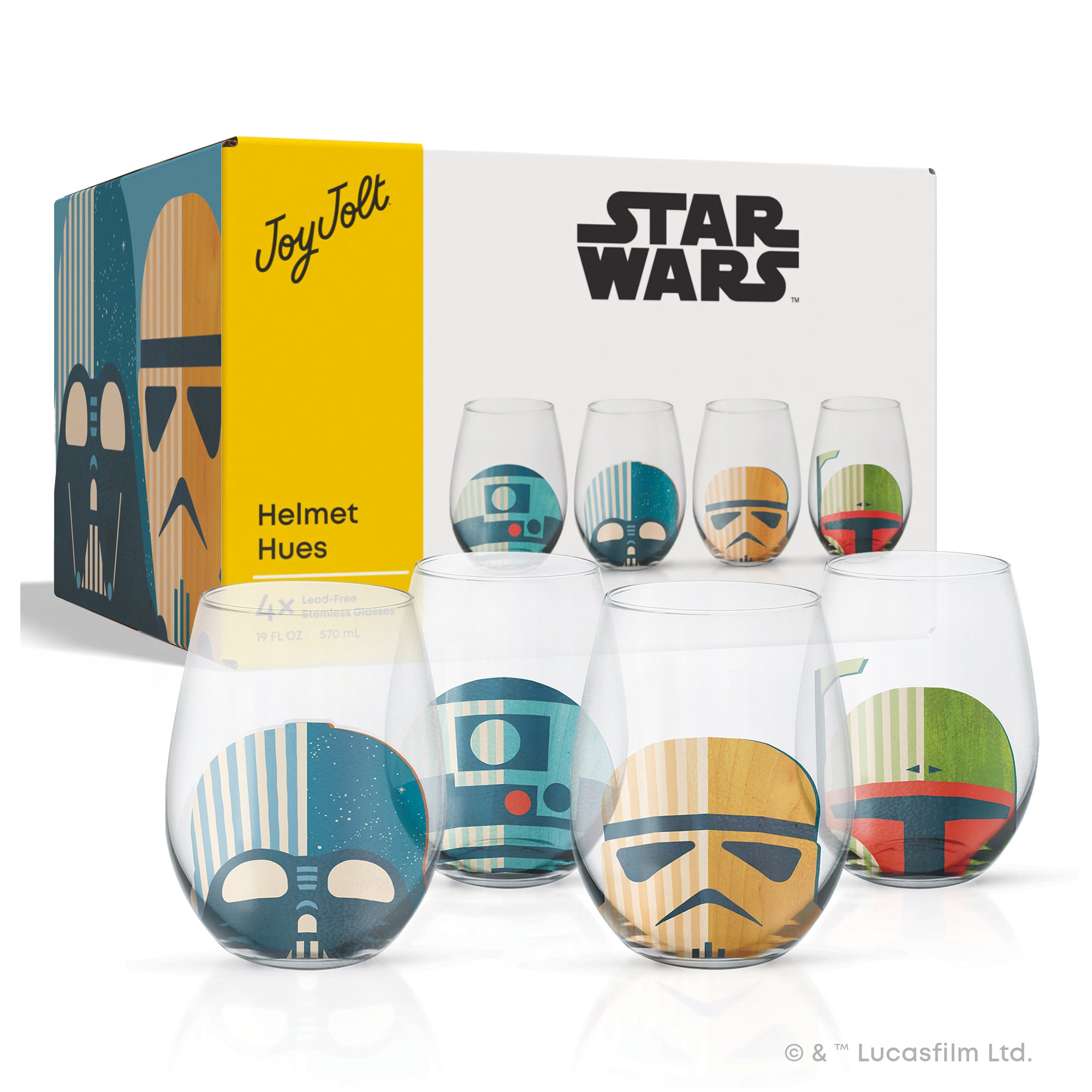 Star Wars Helmet Hues Stemless Drinking Glasses