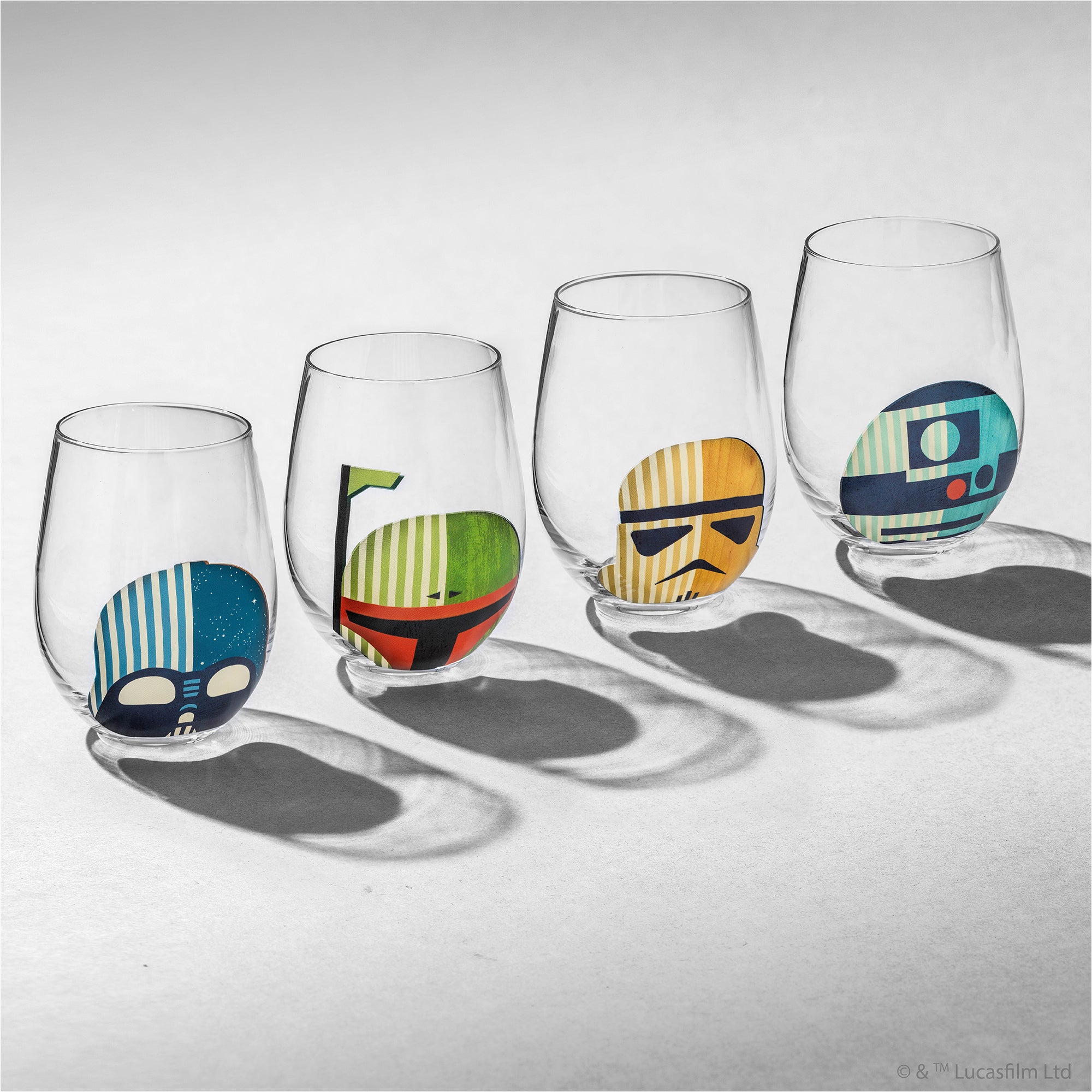 Star Wars™ Helmet Hues Stemless Drinking Glasses
