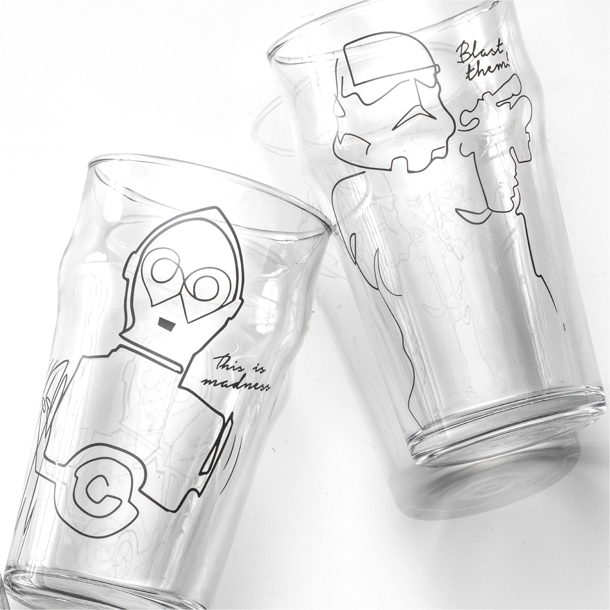 Star Wars™ Striking Sketch Drinking Glass Set
