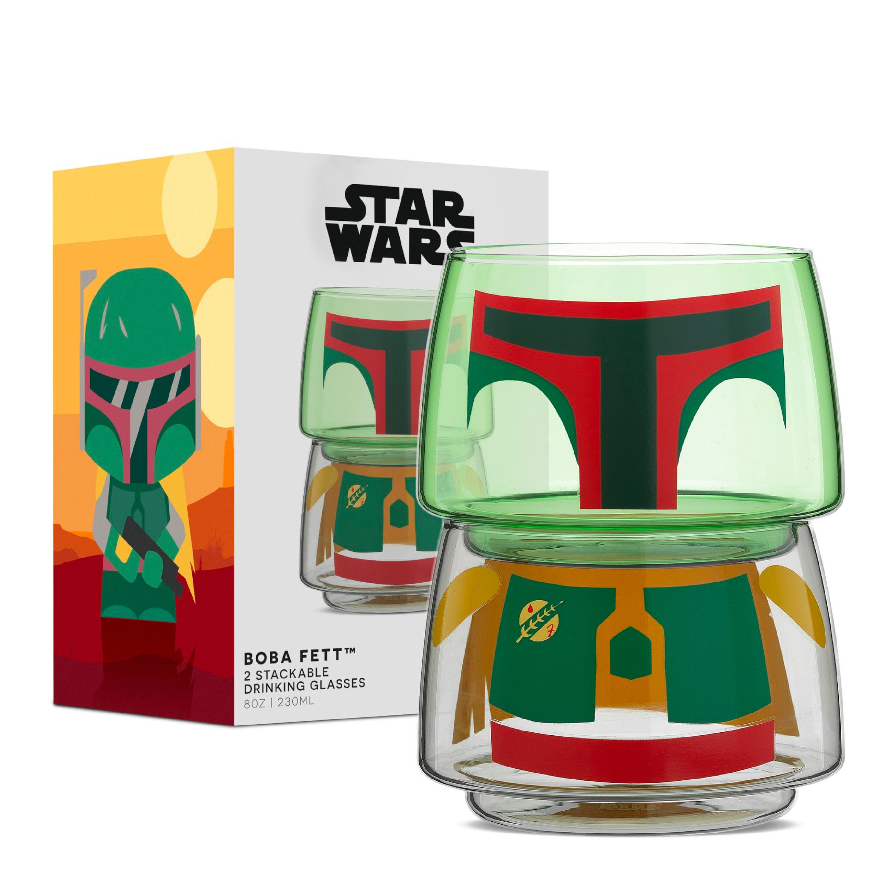 JoyJolt Star Wars Boba Fett Glasses - Thumbnail 4