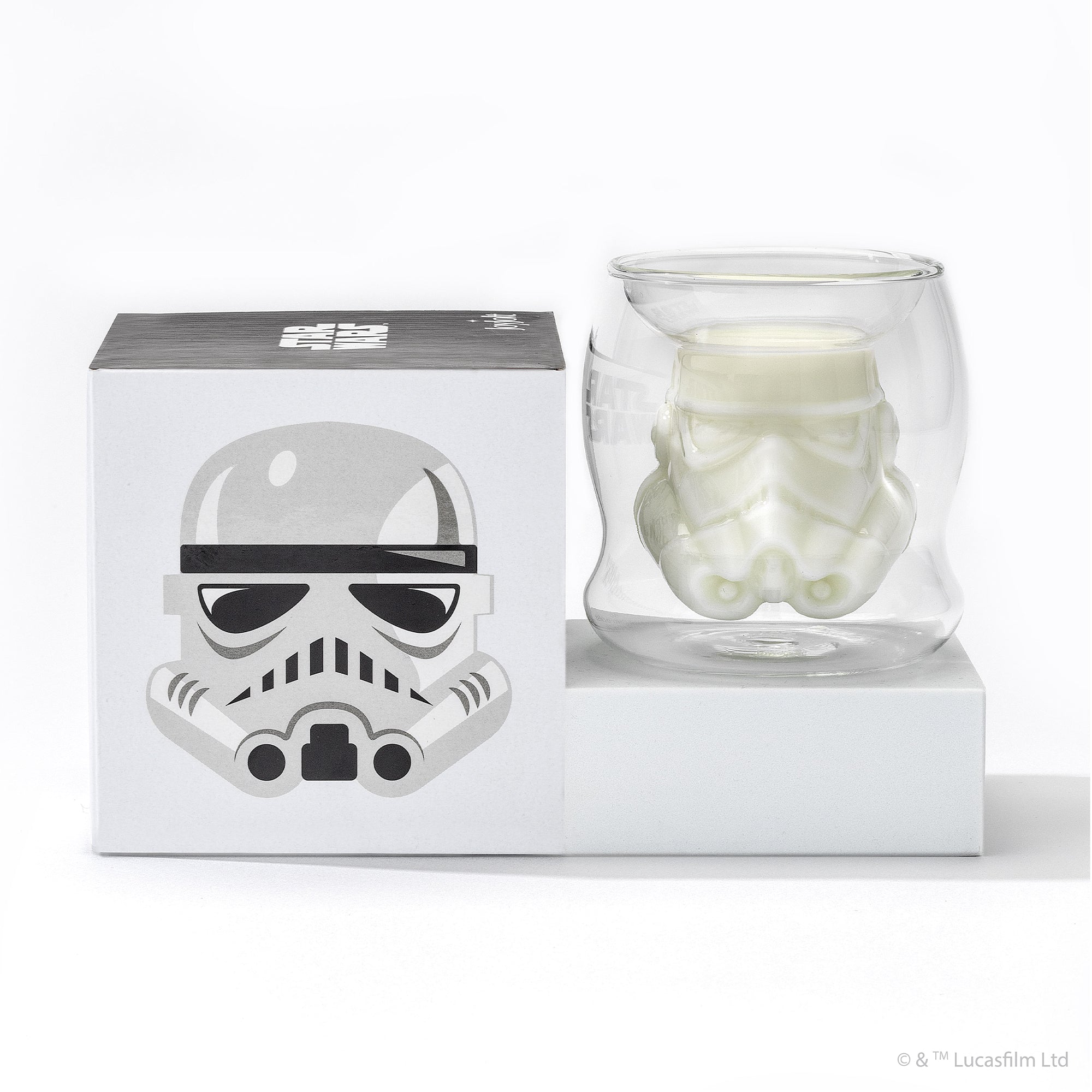 Star Wars Stormtrooper 3D Helmet Double Wall Espresso Glass - Thumbnail 3