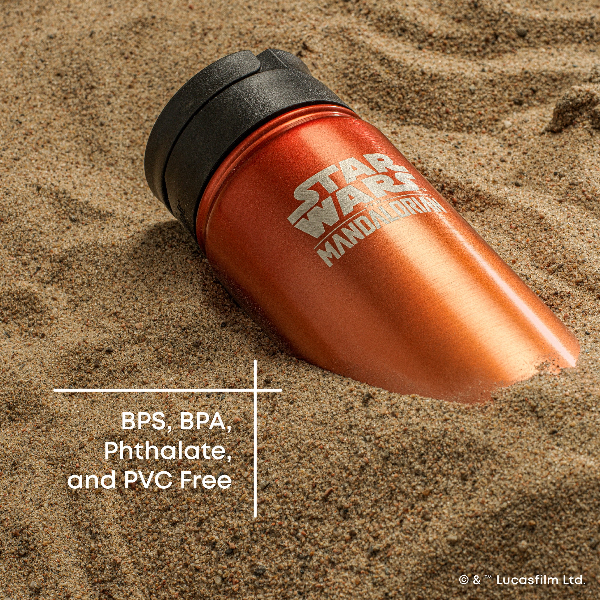 JoyJolt Star Wars The Mandalorian Destinations Collection Water Bottle - Thumbnail 4