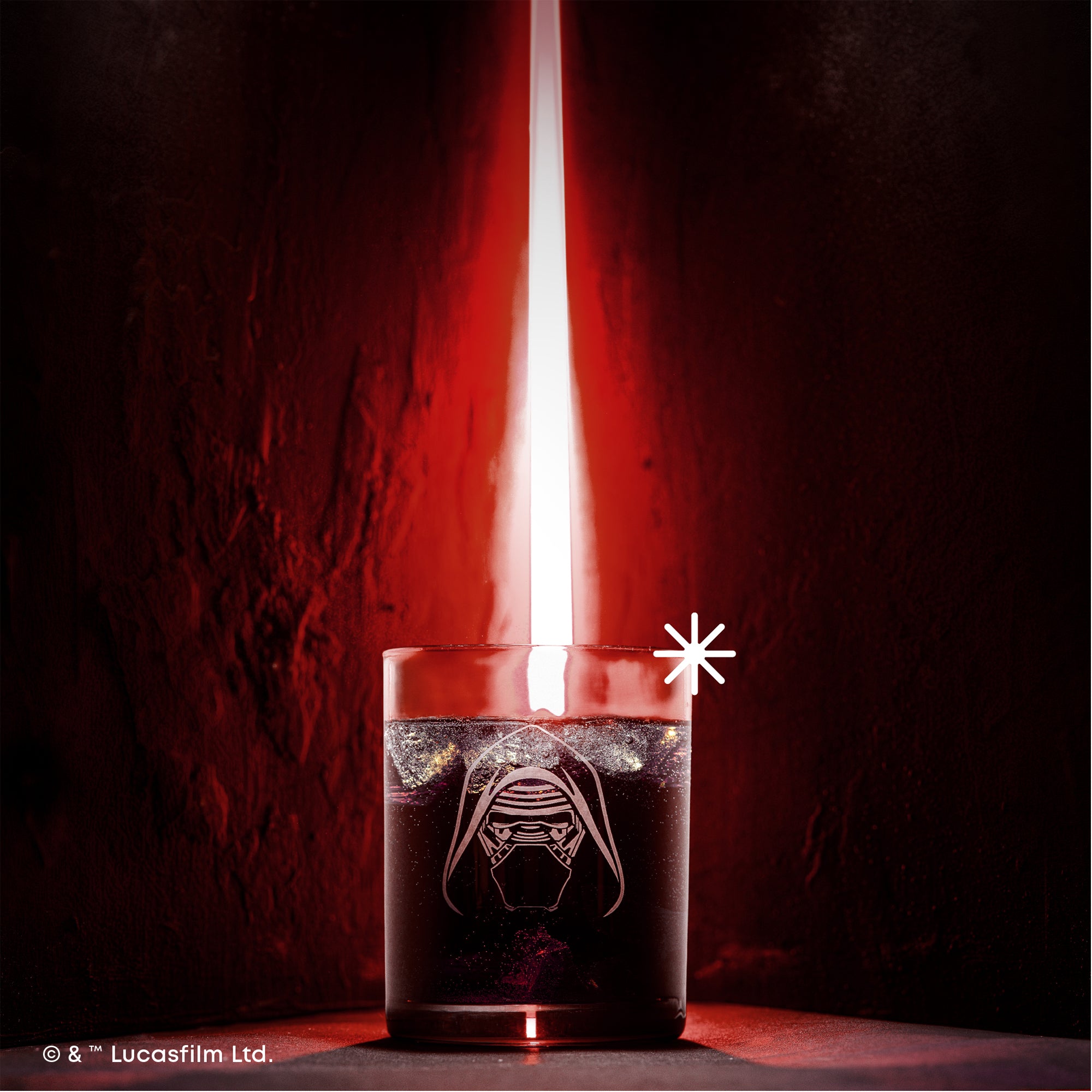 JoyJolt Star Wars Dark Side Monochrome Short Drinking Glasses