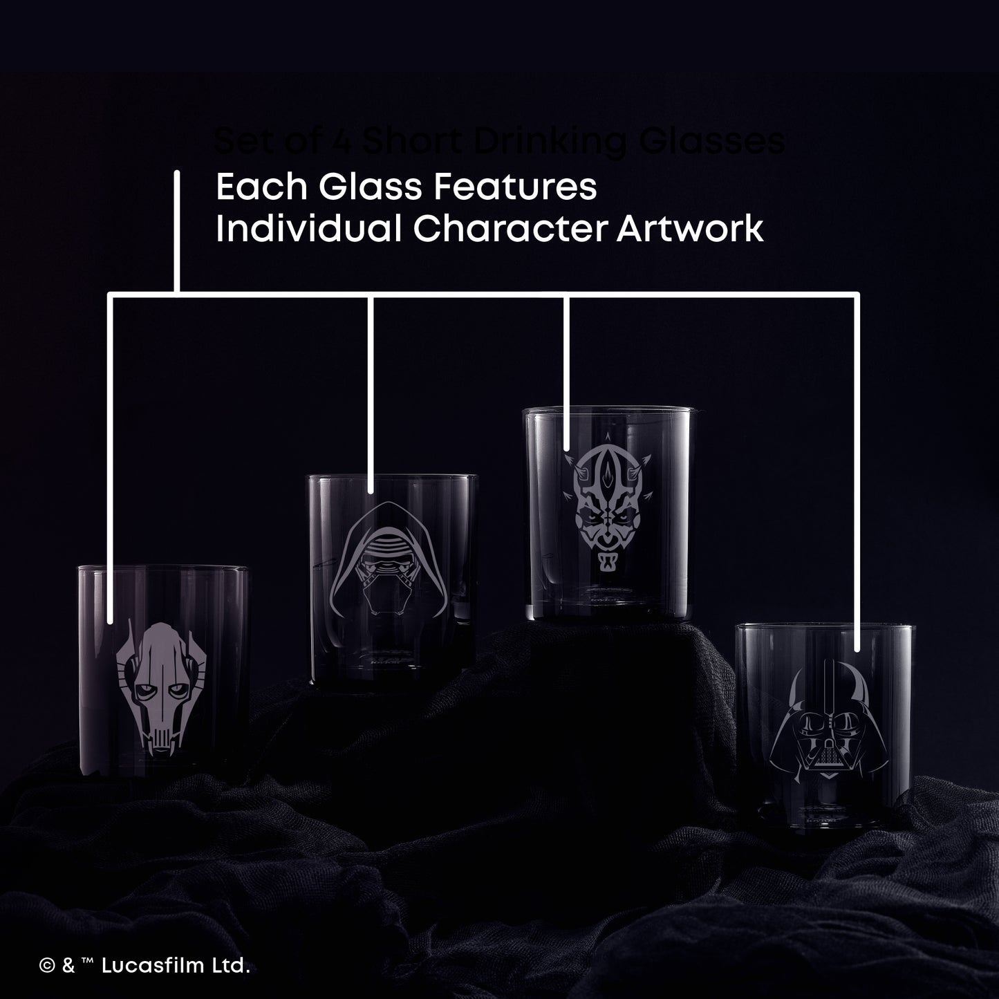 Star Wars™ Dark Side Short Drinking Glasses