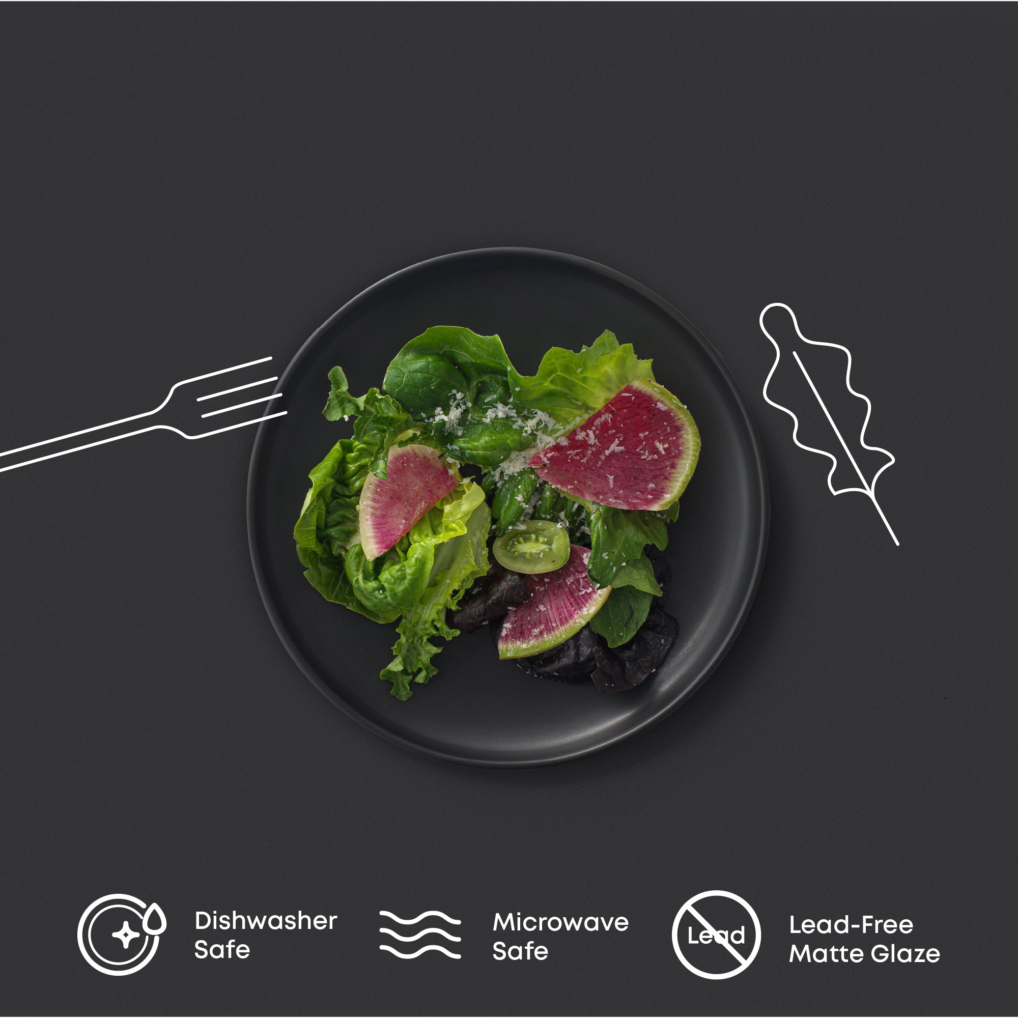 JoyJolt Mesa Salad Plates - Thumbnail 3