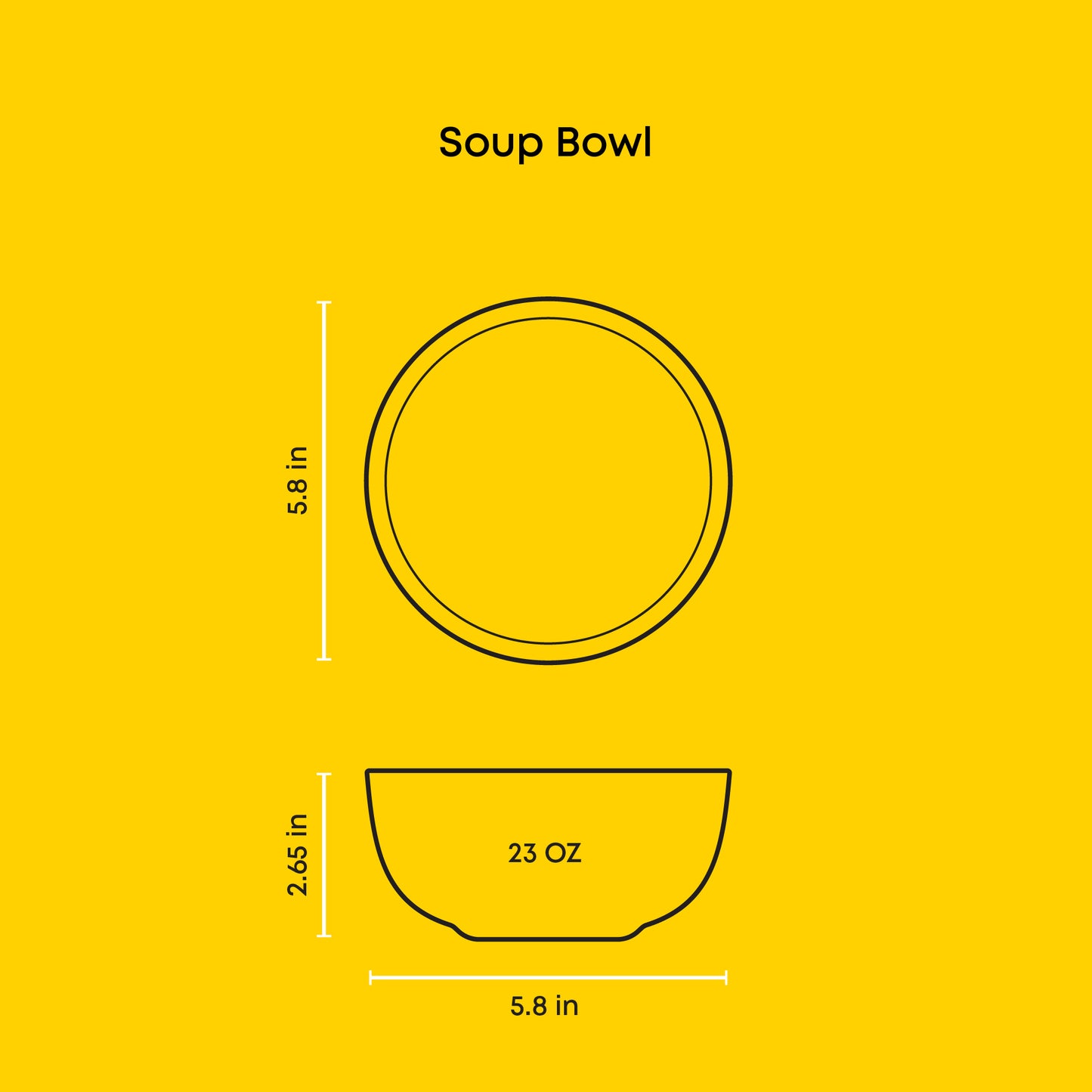 Mesa 6-Piece Stoneware Soup Bowls Set