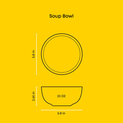 Mesa 6-Piece Stoneware Soup Bowls Set