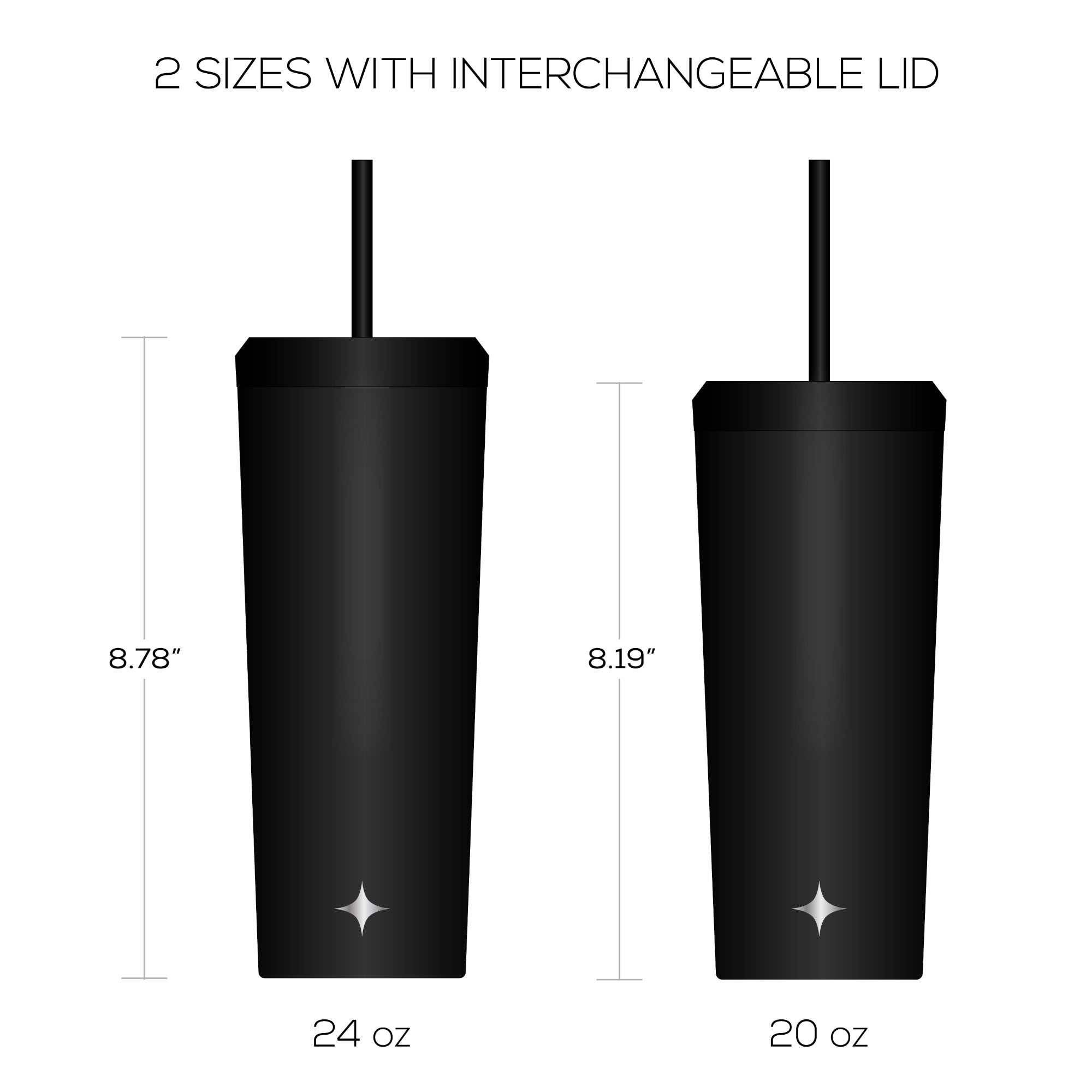 JoyJolt Vacuum Insulated Tumbler with Flip Lid and Straw