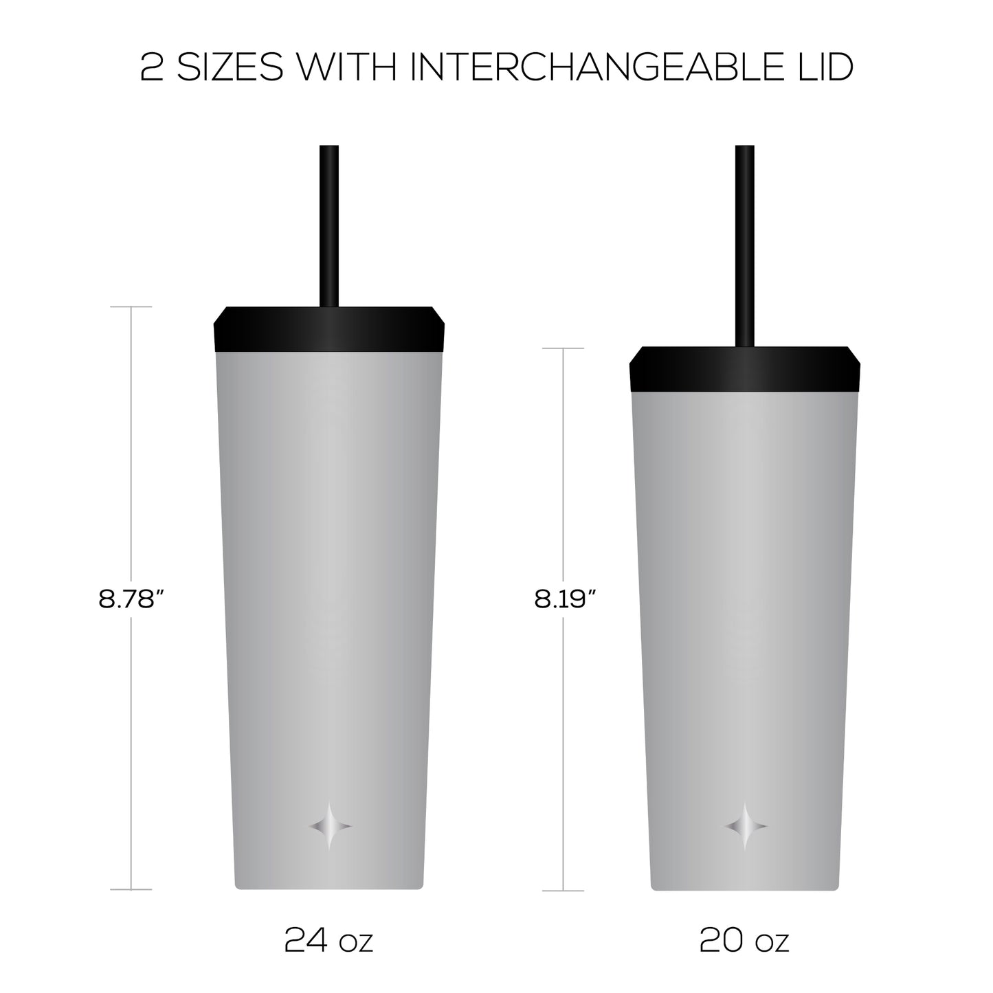 JoyJolt Vacuum Insulated Tumbler with Flip Lid and Straw