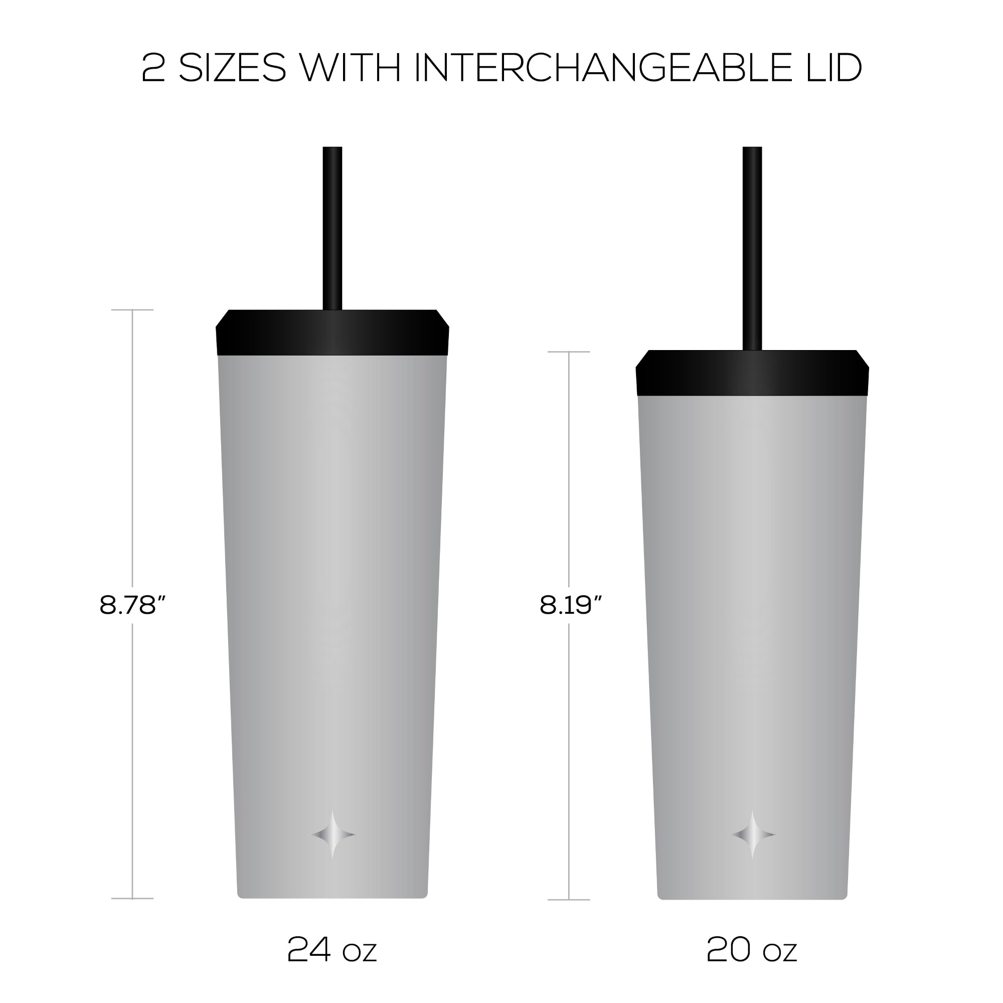 JoyJolt Vacuum Insulated Tumbler with Flip Lid and Straw