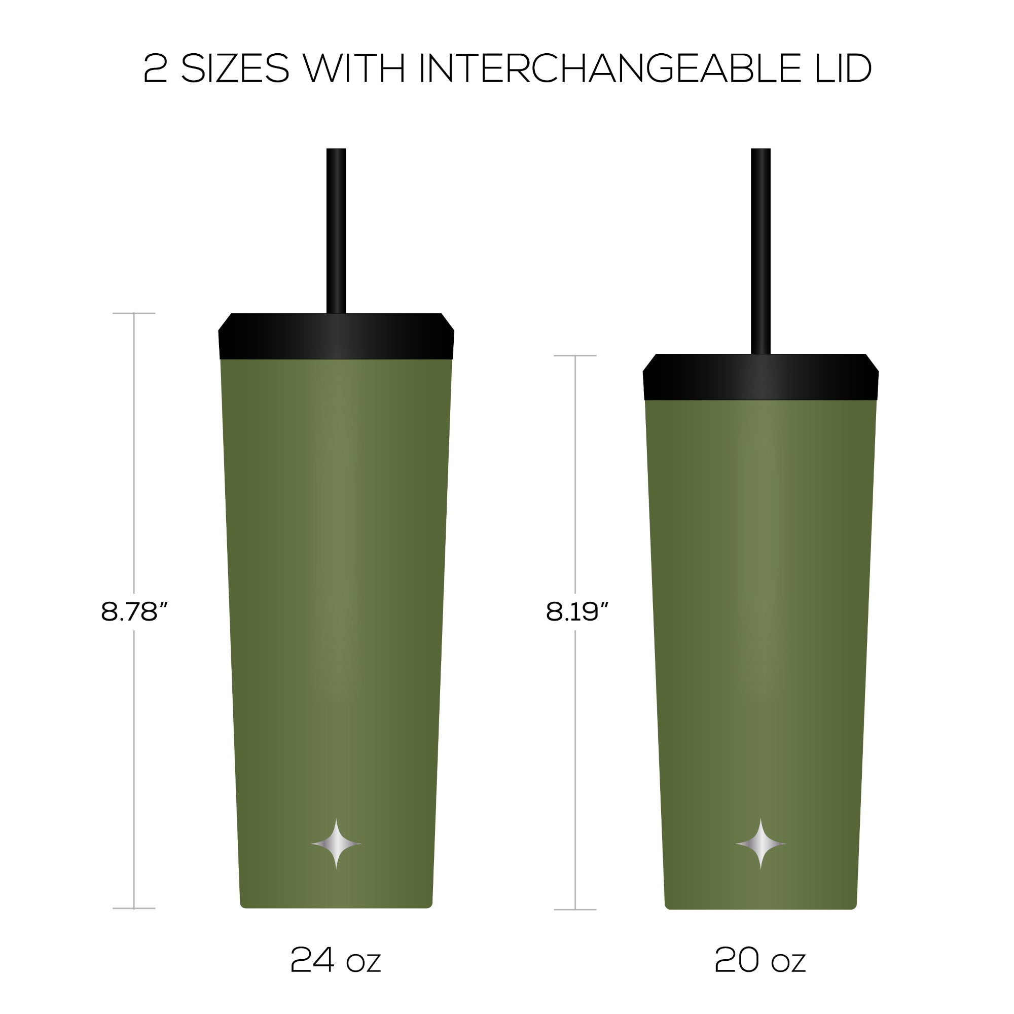 JoyJolt Vacuum Insulated Tumbler with Flip Lid and Straw