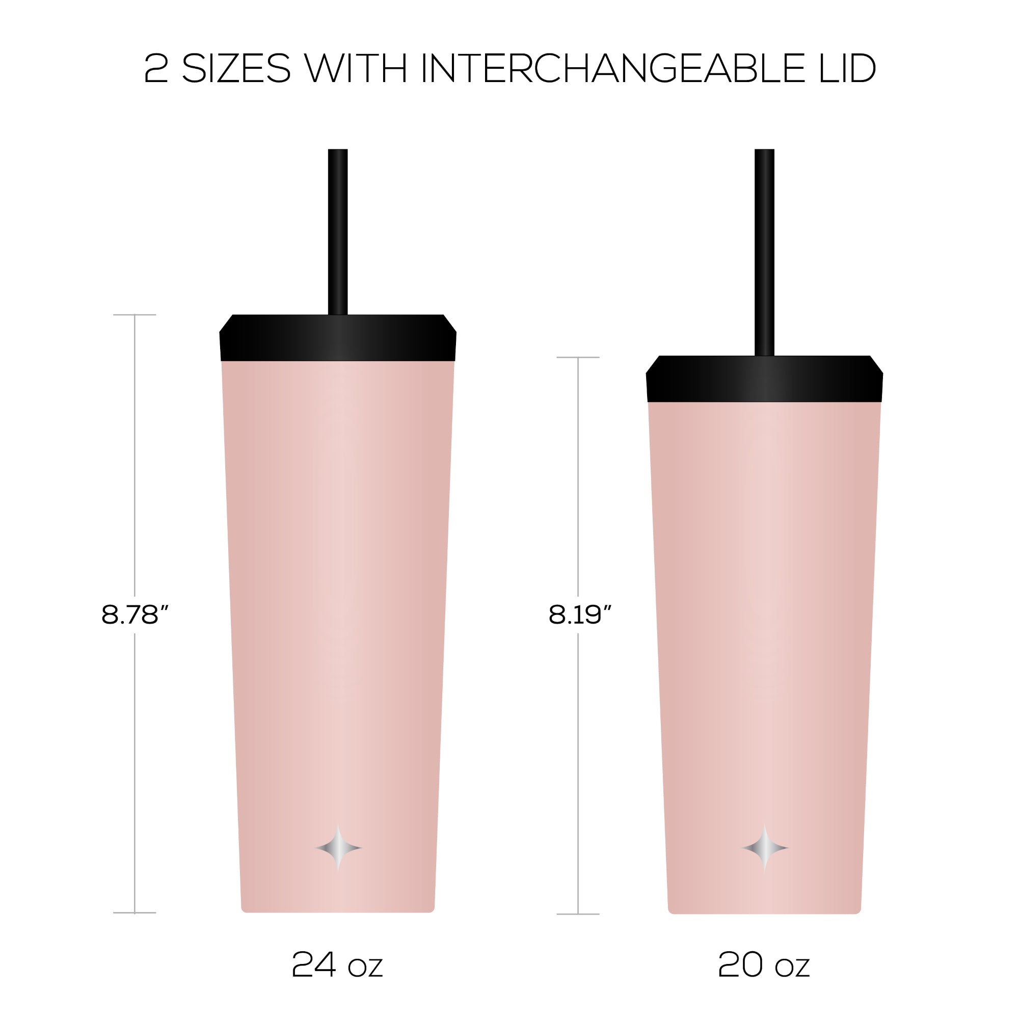 JoyJolt Vacuum Insulated Tumbler with Flip Lid and Straw