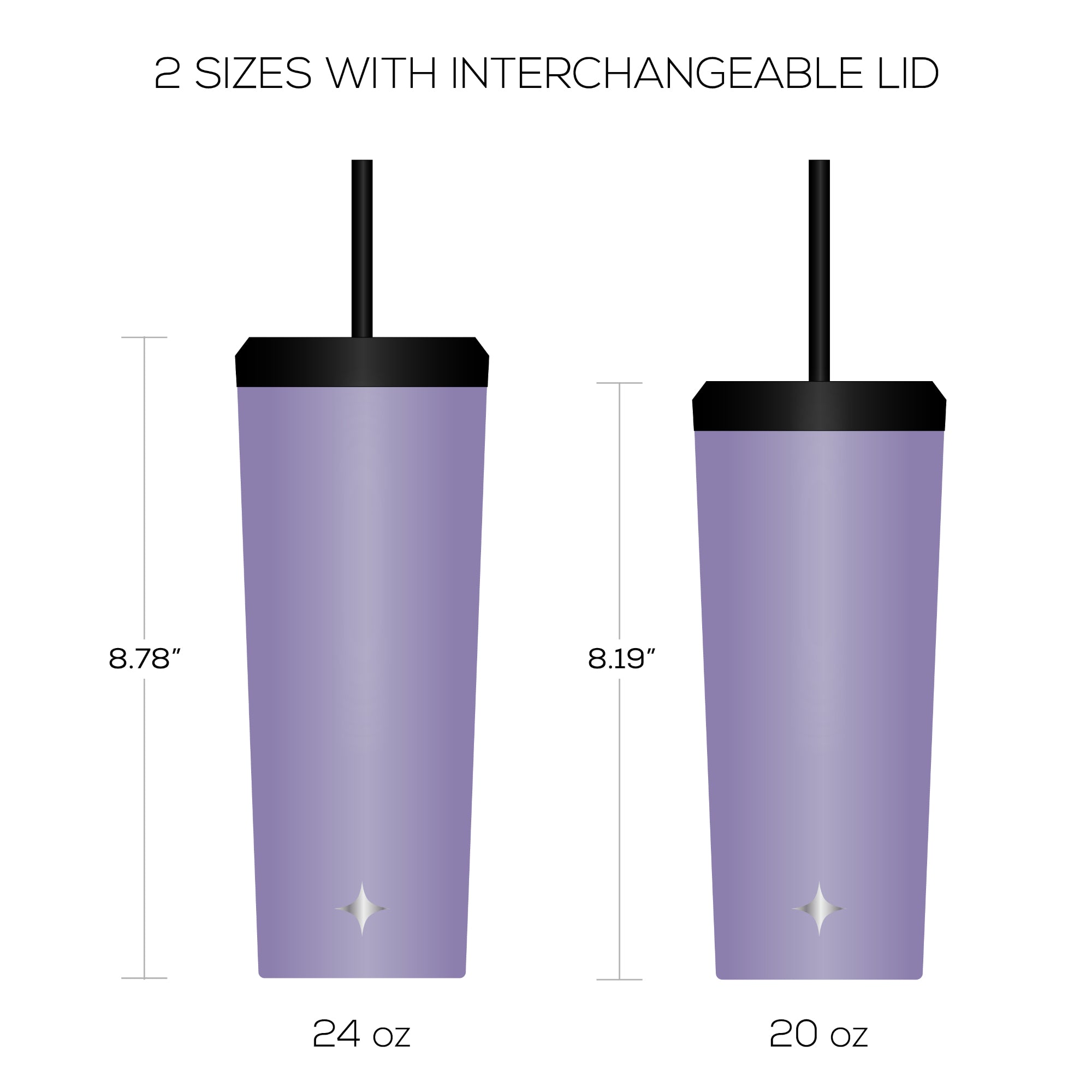 JoyJolt Vacuum Insulated Tumbler with Flip Lid and Straw