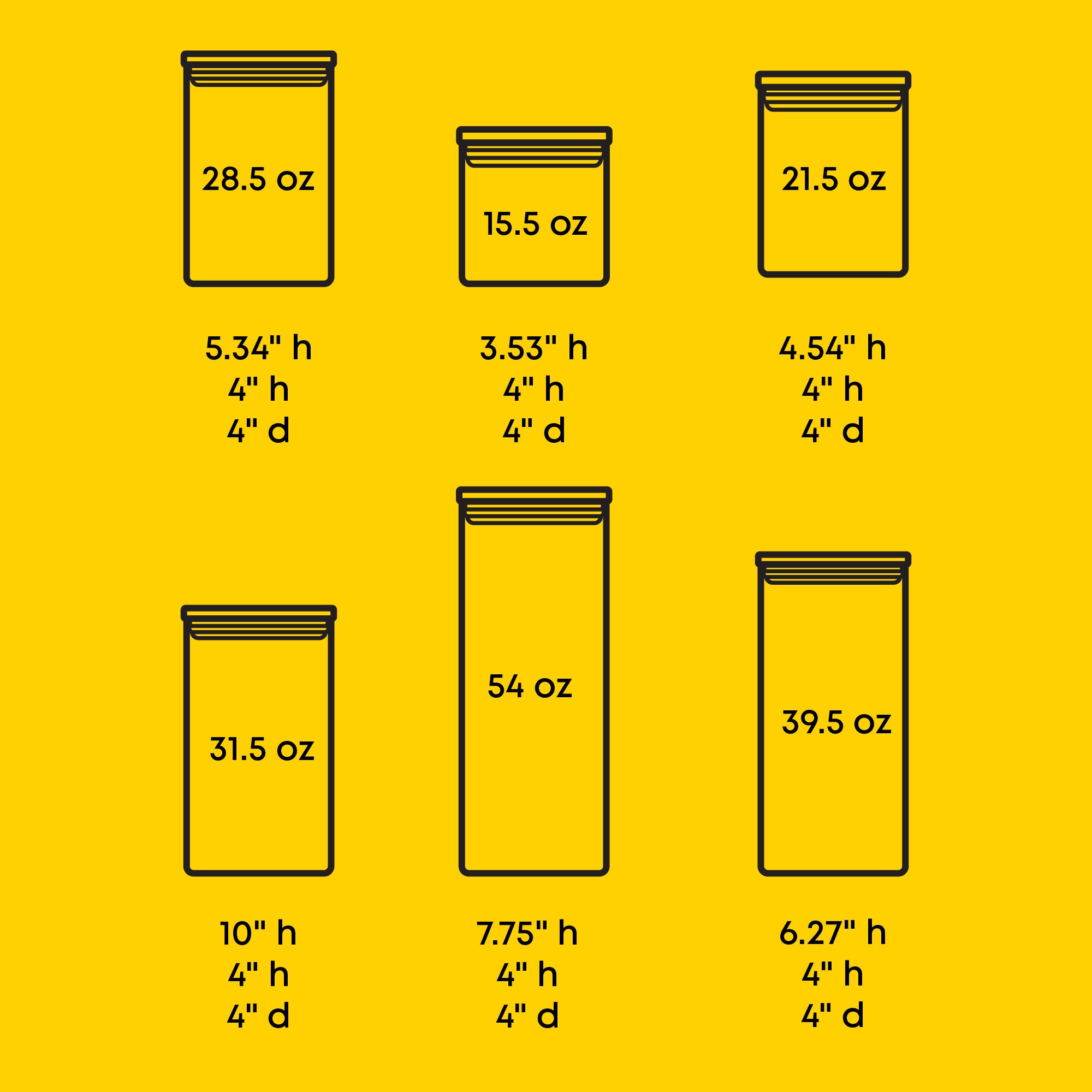 Glass Storage Jars with Airtight Lids Set