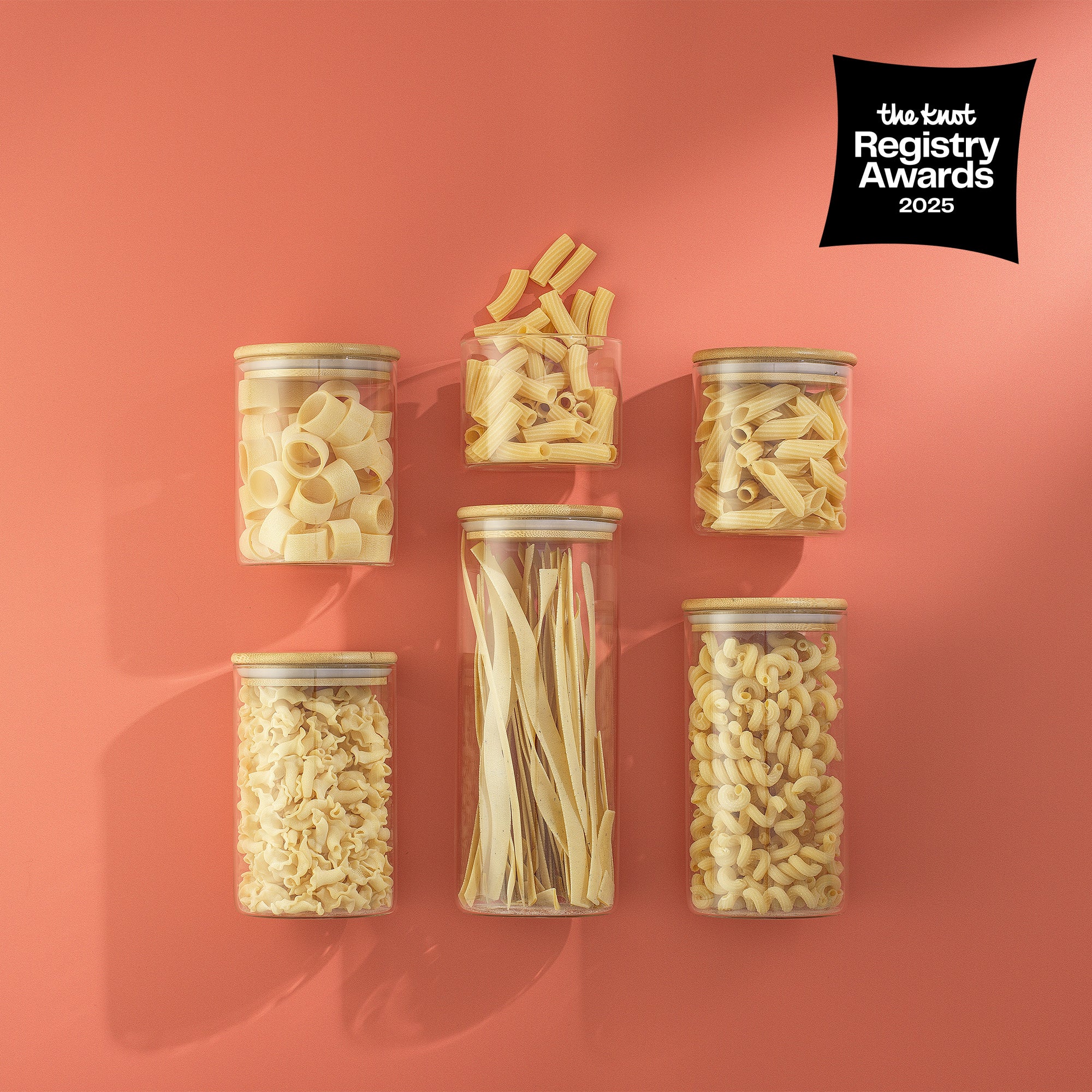 Glass Storage Jars with Airtight Lids Set