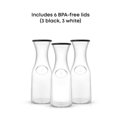 Hali Glass Carafe Bottle Pitcher with Lids