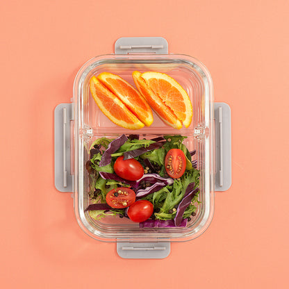 2-Sectional Glass Food Storage Containers