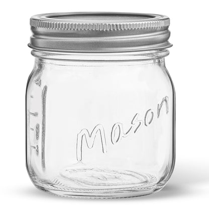 Mason Jars with Airtight Lids, Labels and Measures