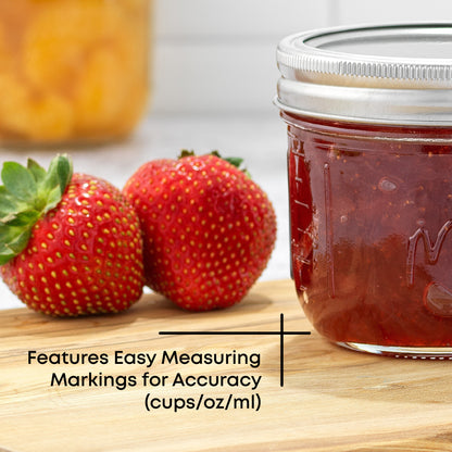 Mason Jars with Airtight Lids, Labels and Measures