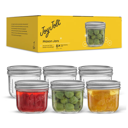 Mason Jars with Airtight Lids, Labels and Measures