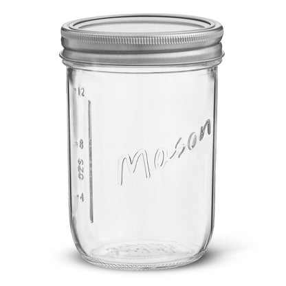Mason Jars with Airtight Lids, Labels and Measures