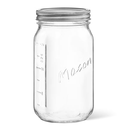 Mason Jars with Airtight Lids, Labels and Measures