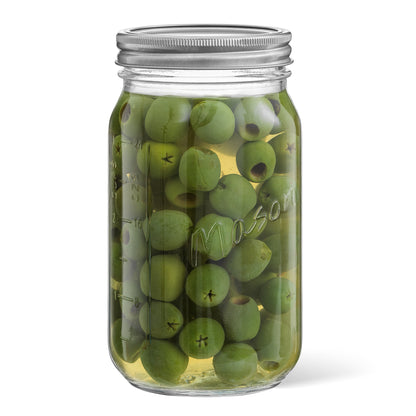 Mason Jars with Airtight Lids, Labels and Measures