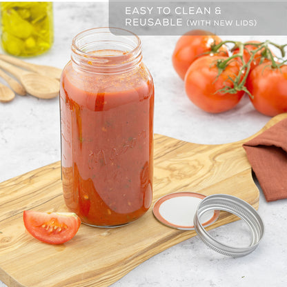 Mason Jars with Airtight Lids, Labels and Measures