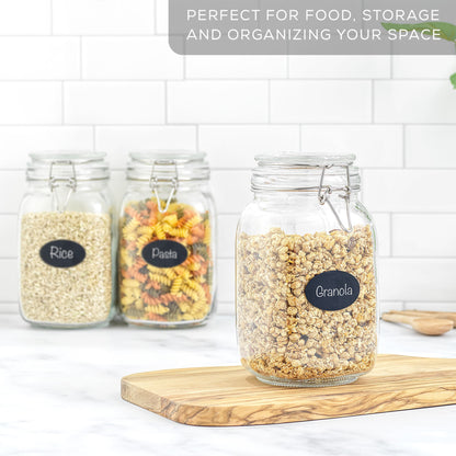 Airtight Food Storage Jars & Silicone Seal Lids Set