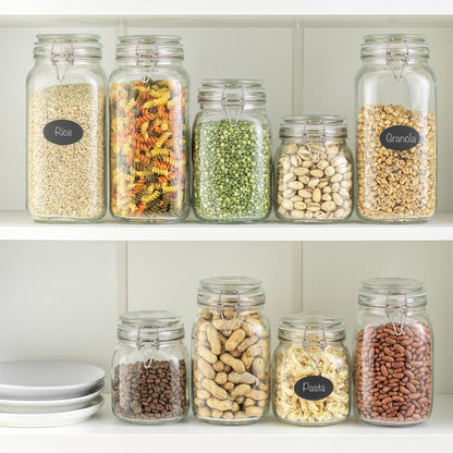 Airtight Food Storage Jars & Silicone Seal Lids Set