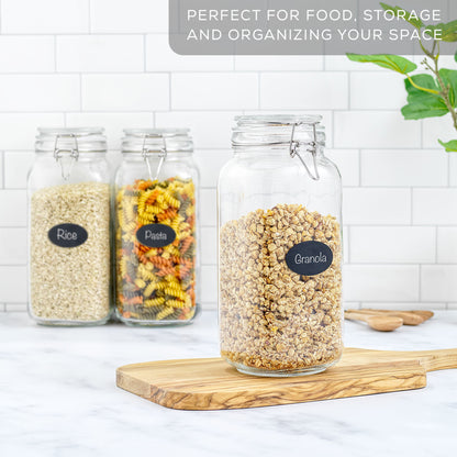 Airtight Food Storage Jars & Silicone Seal Lids Set