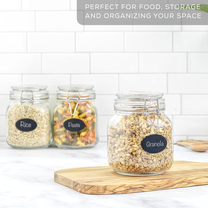Airtight Food Storage Jars & Silicone Seal Lids Set