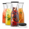 Hali Glass Carafe Pitcher with Lids