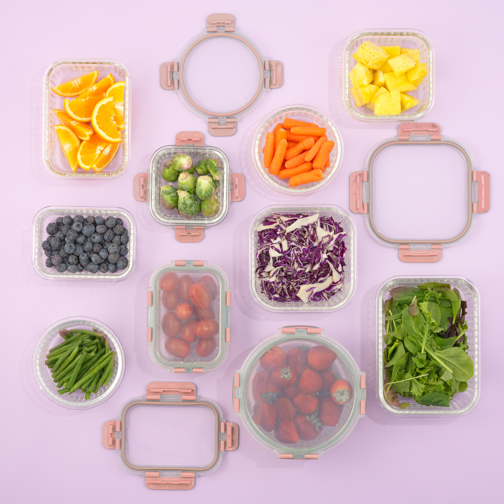 JoyJolt 12 Fluted Glass Containers & Leakproof Lids