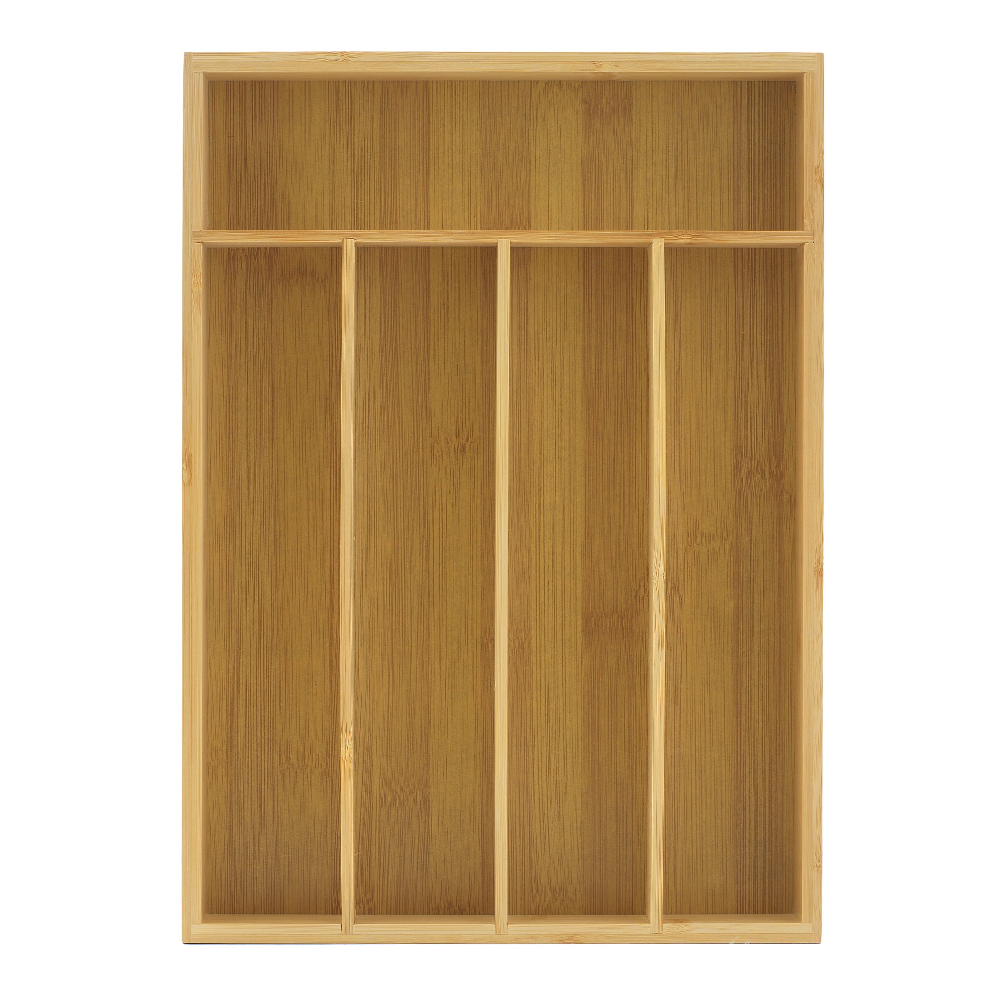 5 Compartment Bamboo Drawer Organizer - Thumbnail 3