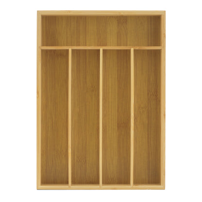 5 Compartment Bamboo Drawer Organizer