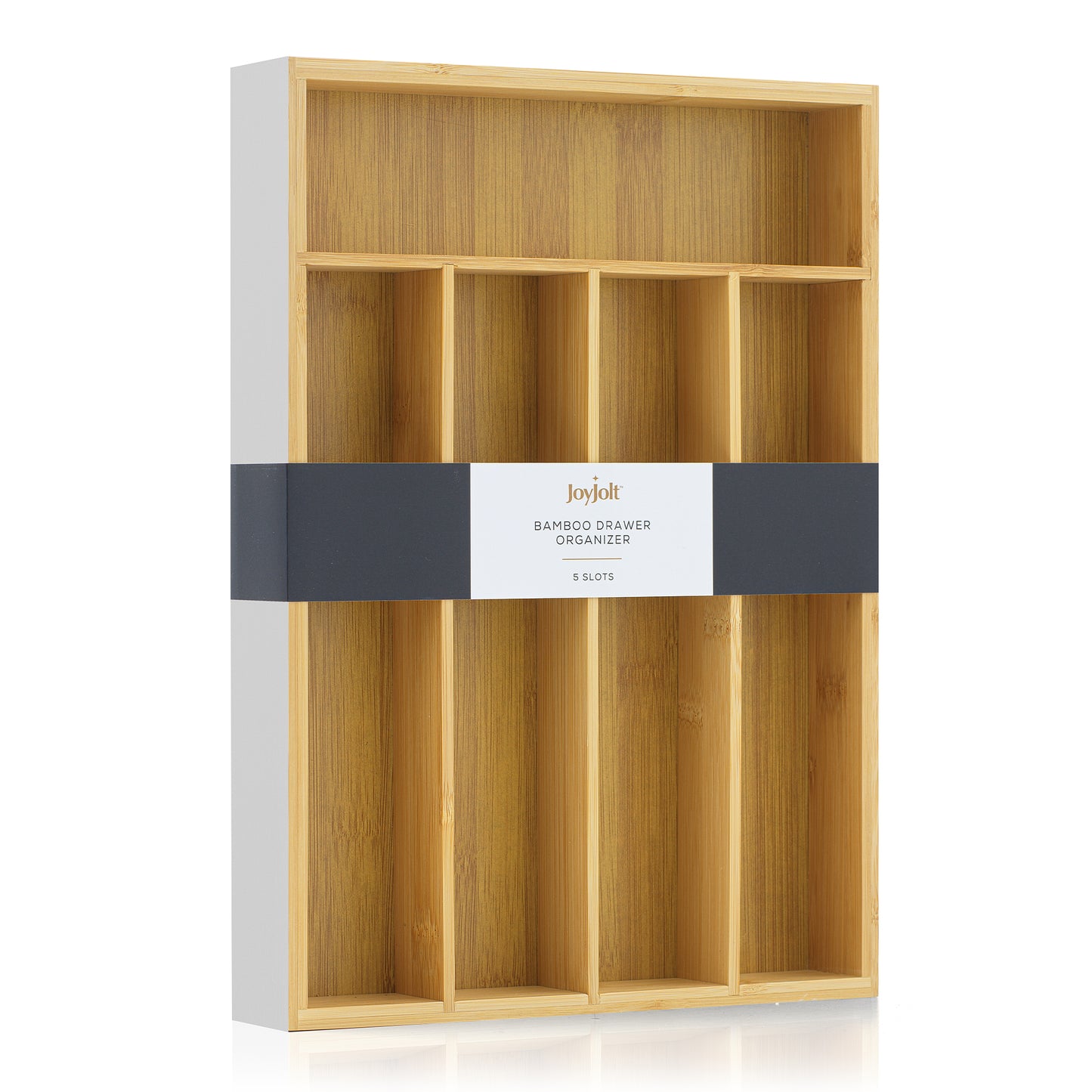 5 Compartment Bamboo Drawer Organizer