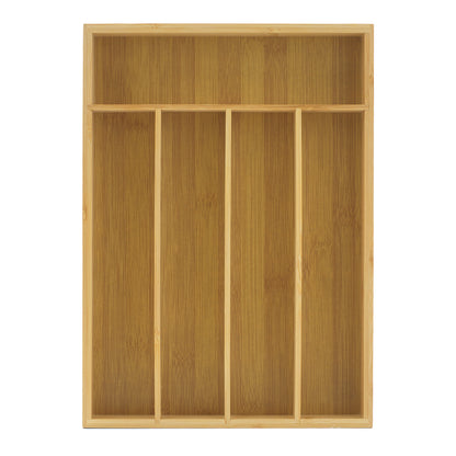 5 Compartment Bamboo Drawer Organizer