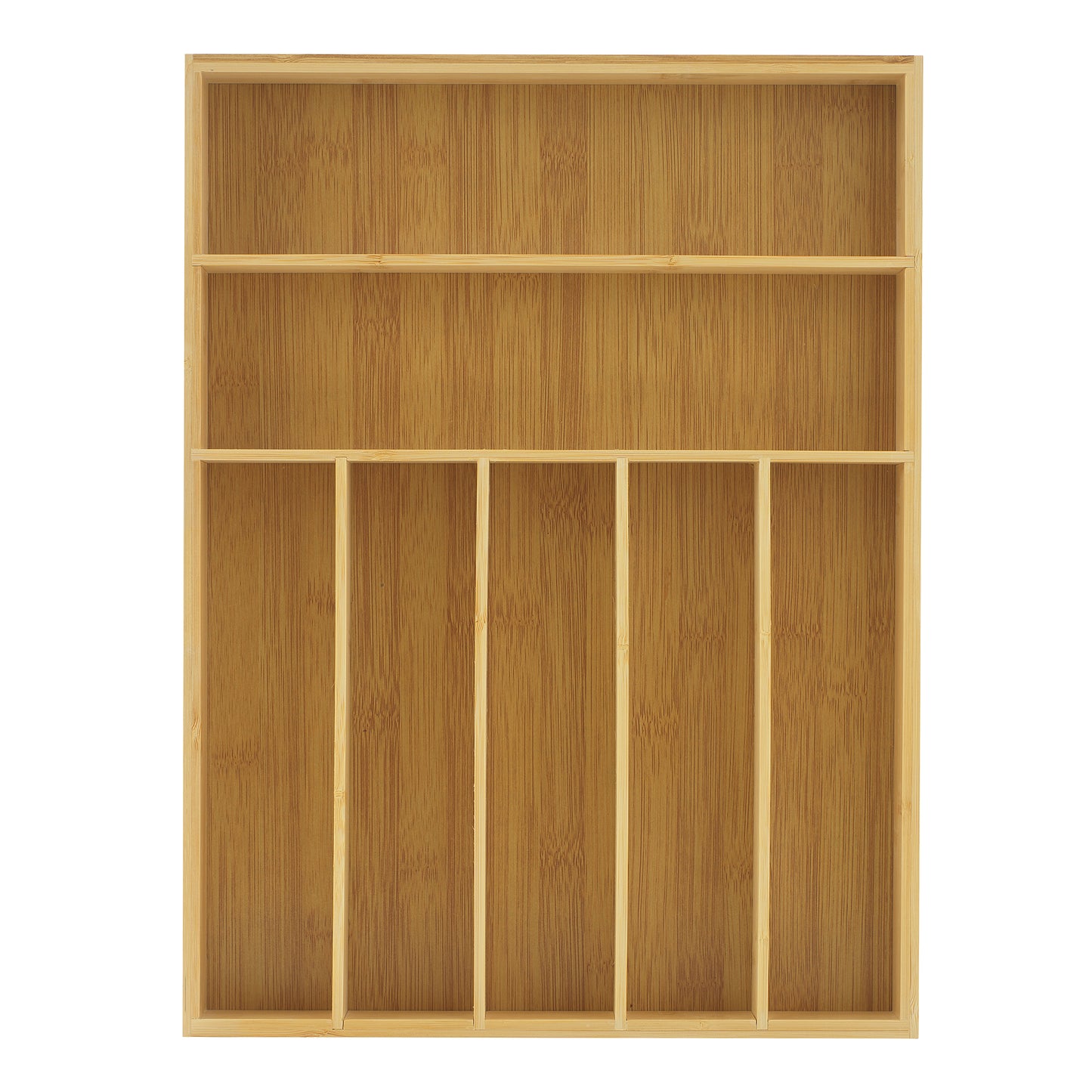 7 Compartment Bamboo Drawer Organizer