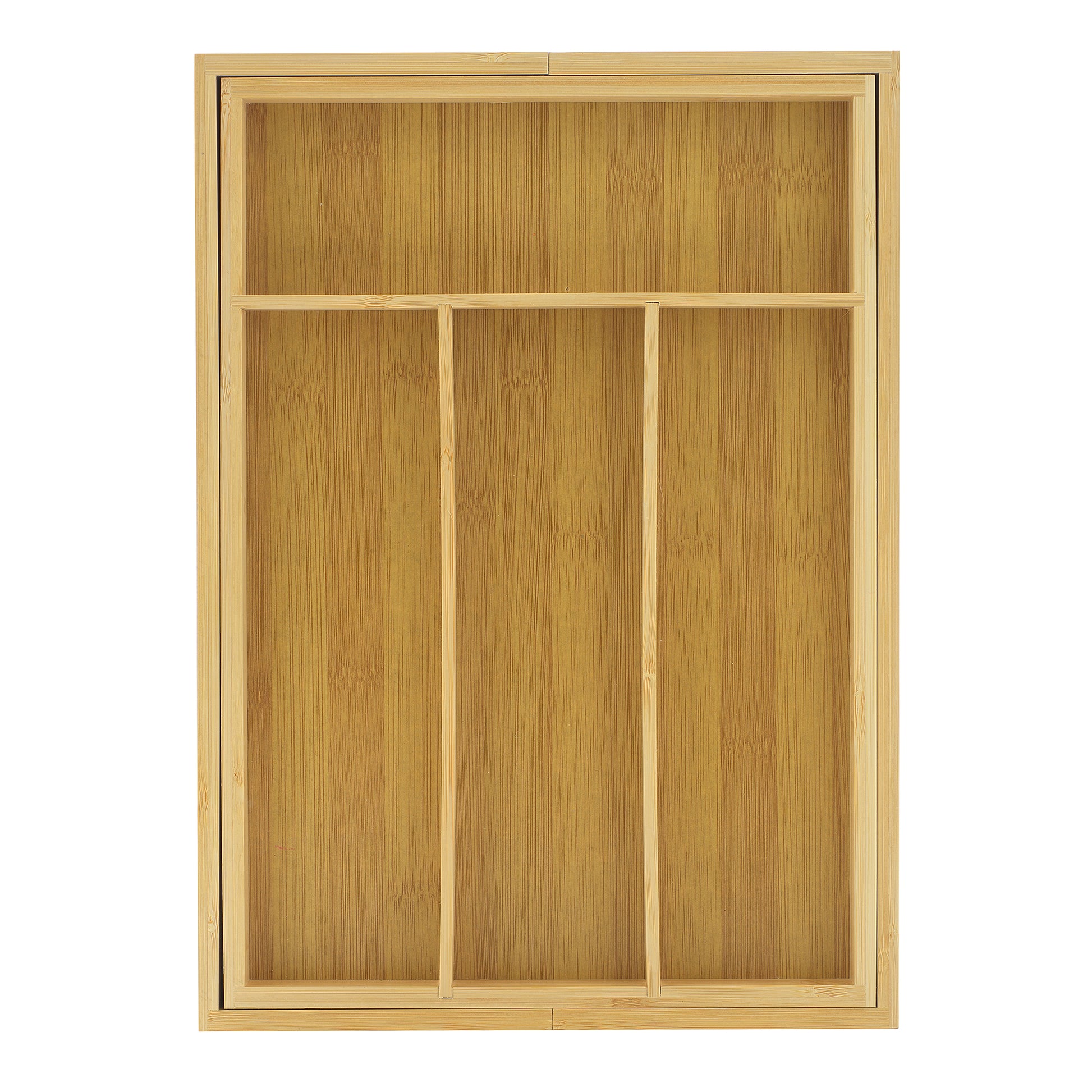 Natural bamboo organized in the non-expanded form showing 4 slots 