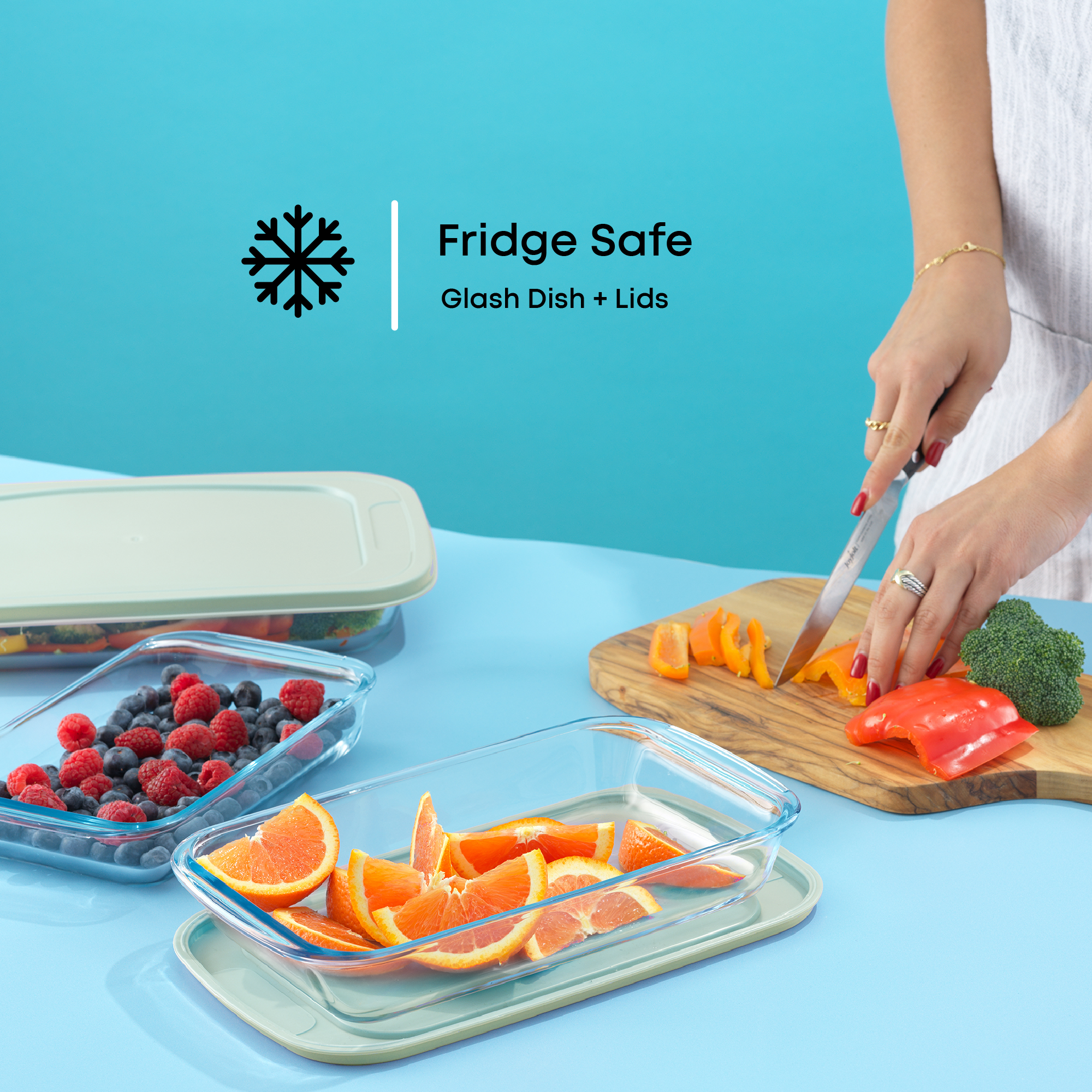 Borosilicate Glass Oven Dishes with Airtight Lids