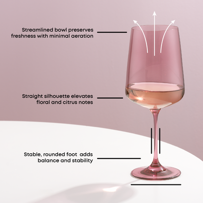 Sidney White Wine Glasses, 17 oz