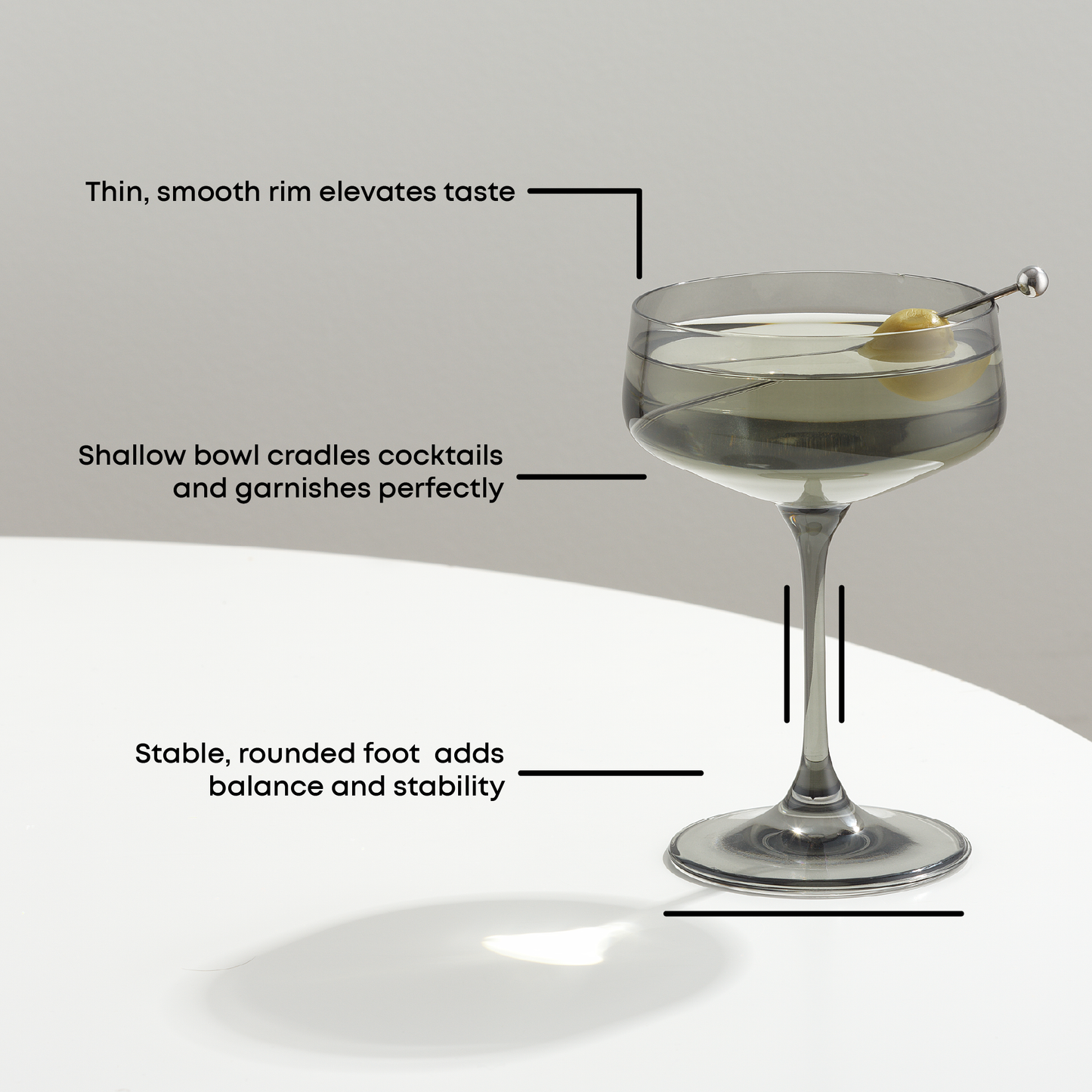 Sidney Coupe Glasses, 8 oz