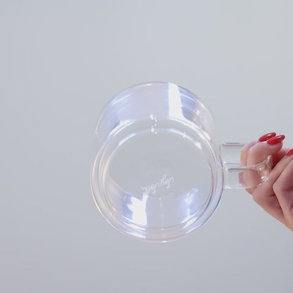 Haven Stackable Double Wall Glass Mugs, 13.5 oz
