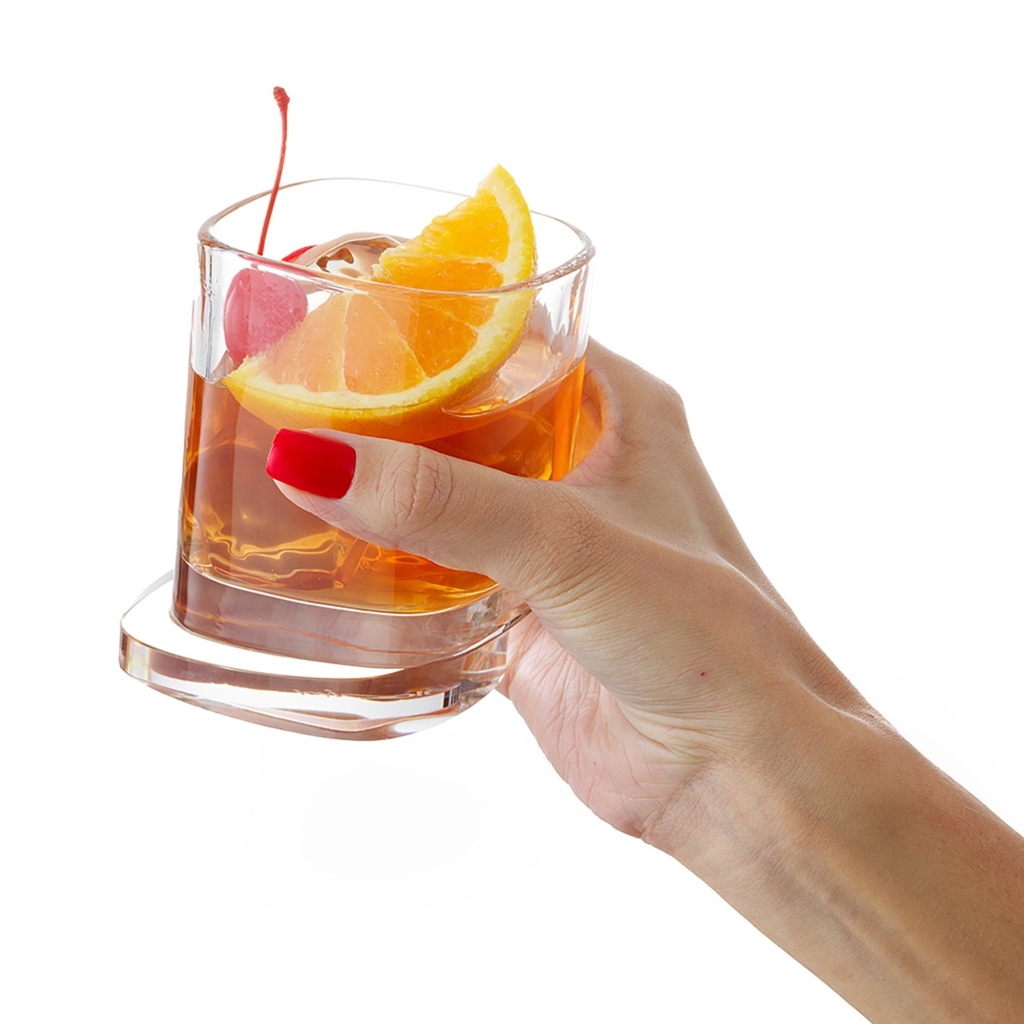 Aqua Vitae Lead Free Crystal Square Off Base Glasses