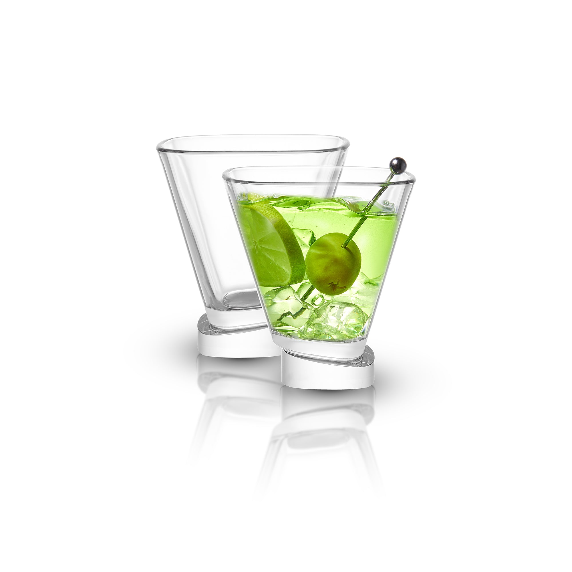 Aqua Vitae Lead Free Crystal Square Off Base Glasses