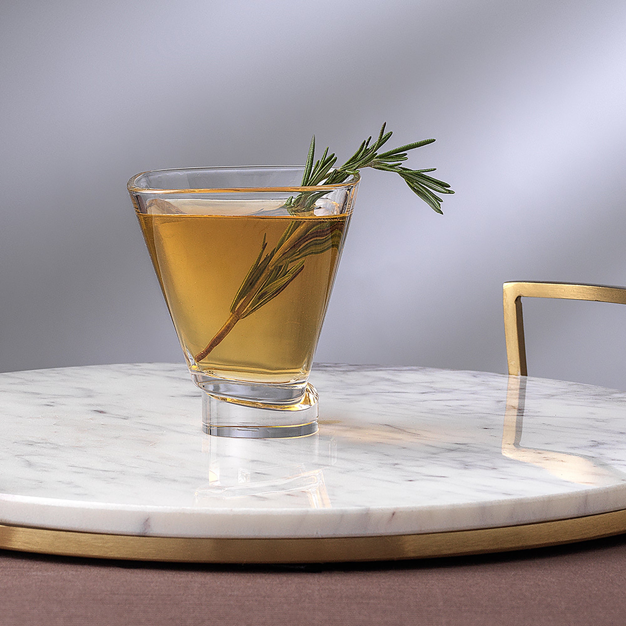 Aqua Vitae Lead Free Crystal Square Off Base Glasses