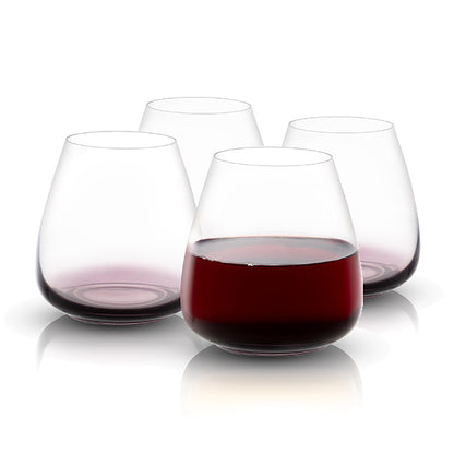 Black Swan Stemless Red Wine Glasses, 18.2 oz